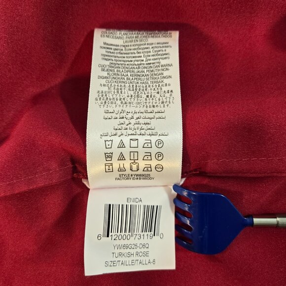 BCBG MAXAZRIA Quite Luxury Fuchsia ENIDA Ruffled Crepe Dress Size 6 LIKE NEW! - Picture 13 of 17